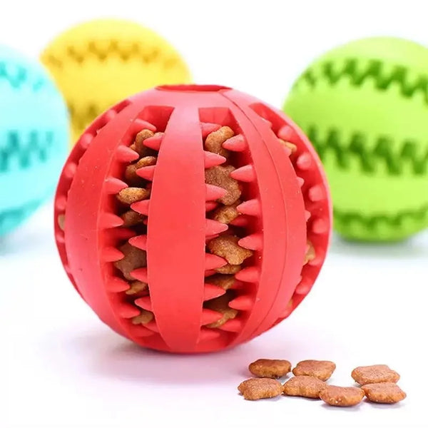 Natural Rubber Treat Ball — Round, Hollow, Tooth-Cleaning