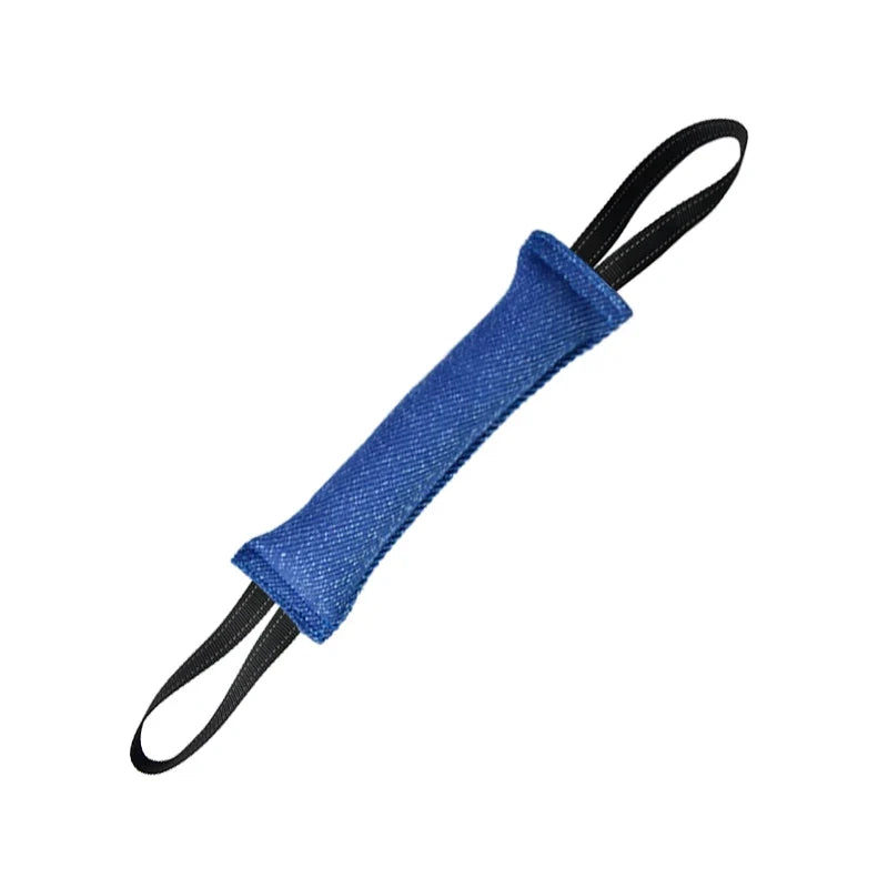 Jute Bite Tug Pillow — Two-Handle Training Tug for Dogs With Real Drive