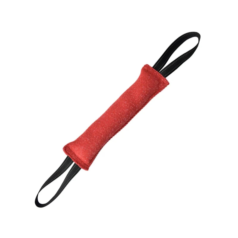 Jute Bite Tug Pillow — Two-Handle Training Tug for Dogs With Real Drive