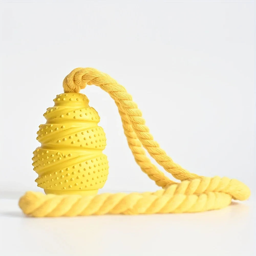 Tough Rubber Grenade Treat-Dispenser Dog Chew Toy — Built for Power Chewers