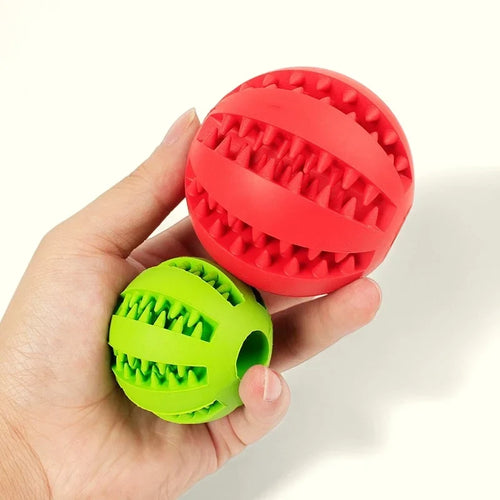 Natural Rubber Treat Ball — Round, Hollow, Tooth-Cleaning