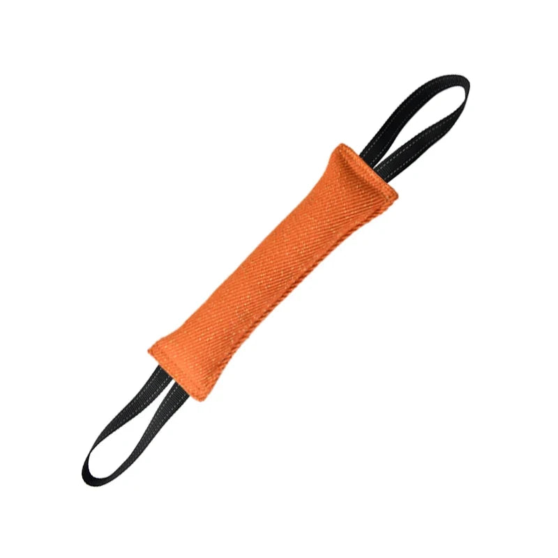 Jute Bite Tug Pillow — Two-Handle Training Tug for Dogs With Real Drive