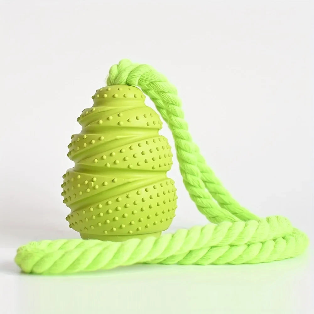 Tough Rubber Grenade Treat-Dispenser Dog Chew Toy — Built for Power Chewers