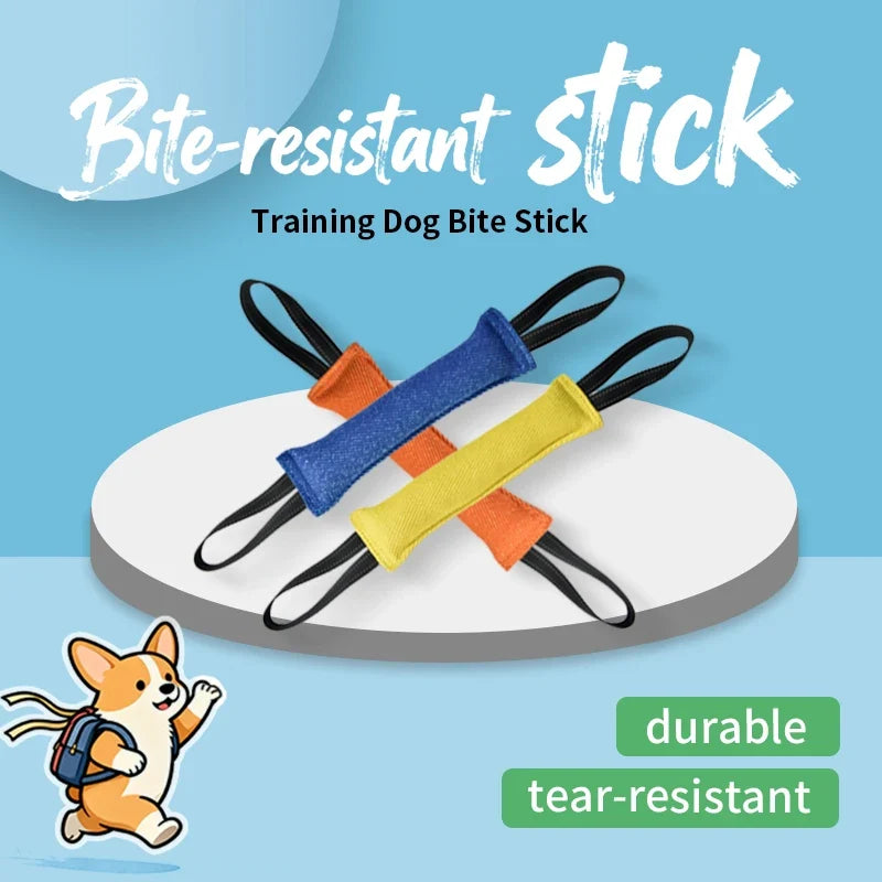 Jute Bite Tug Pillow — Two-Handle Training Tug for Dogs With Real Drive