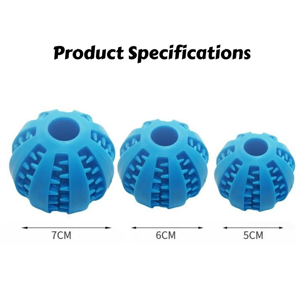Natural Rubber Treat Ball — Round, Hollow, Tooth-Cleaning