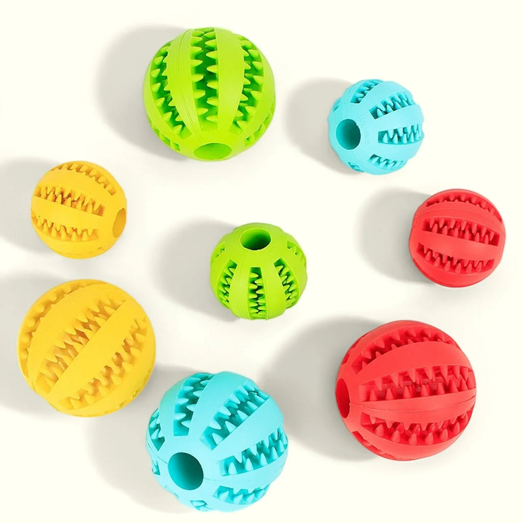 Natural Rubber Treat Ball — Round, Hollow, Tooth-Cleaning