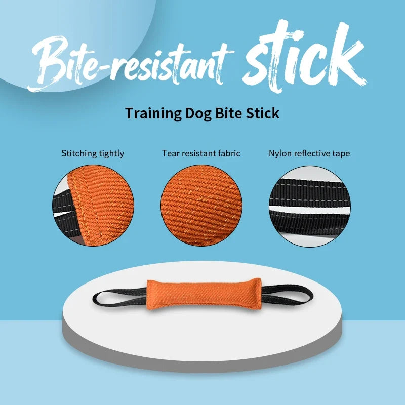 Jute Bite Tug Pillow — Two-Handle Training Tug for Dogs With Real Drive