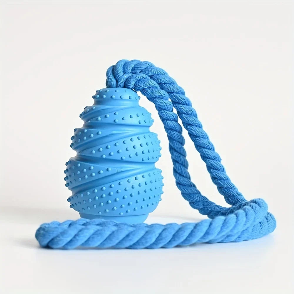 Tough Rubber Grenade Treat-Dispenser Dog Chew Toy — Built for Power Chewers