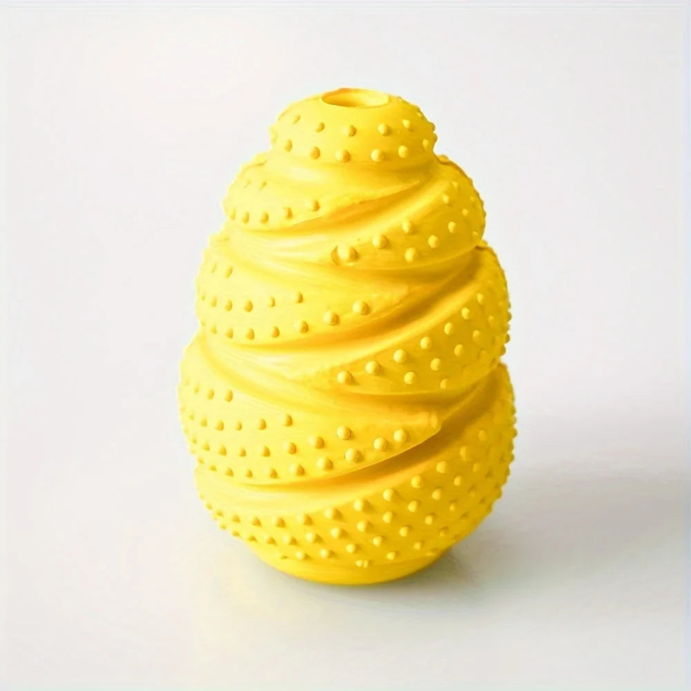 Tough Rubber Grenade Treat-Dispenser Dog Chew Toy — Built for Power Chewers