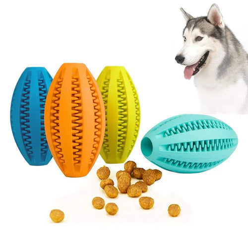 Natural Rubber Treat Ball – Dental Dog Toy for Big Chewers