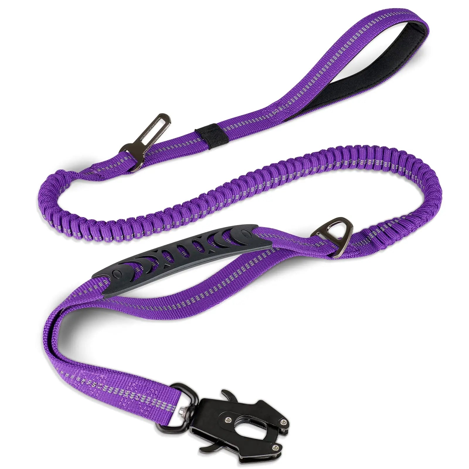 Tactical Bungee Dog Leash — Heavy-Duty, Shock-Absorbing, Dual-Handle for Strong Pullers